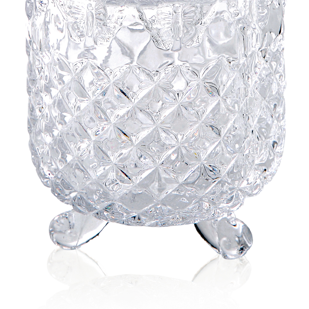 68444	 L4"W4"H6" - GLASS JAR WITH LID
