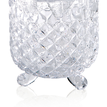 68444	 L4"W4"H6" - GLASS JAR WITH LID