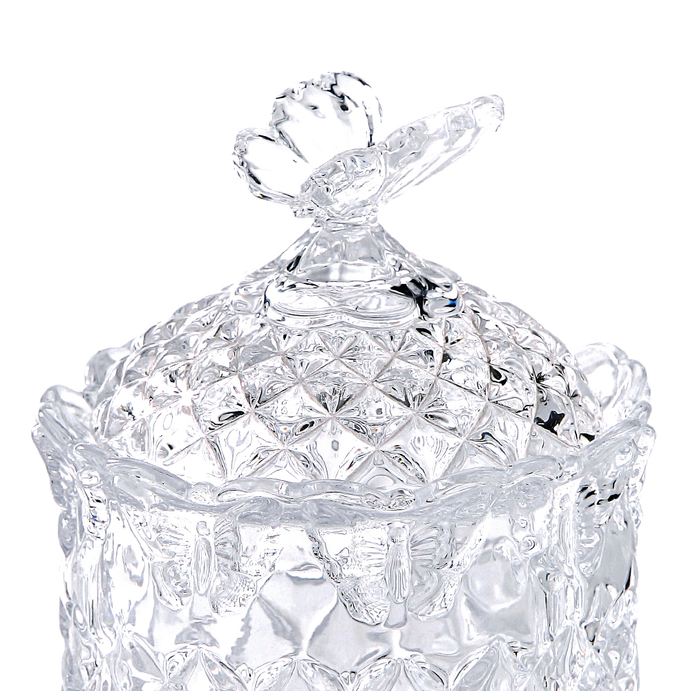 68444	 L4"W4"H6" - GLASS JAR WITH LID