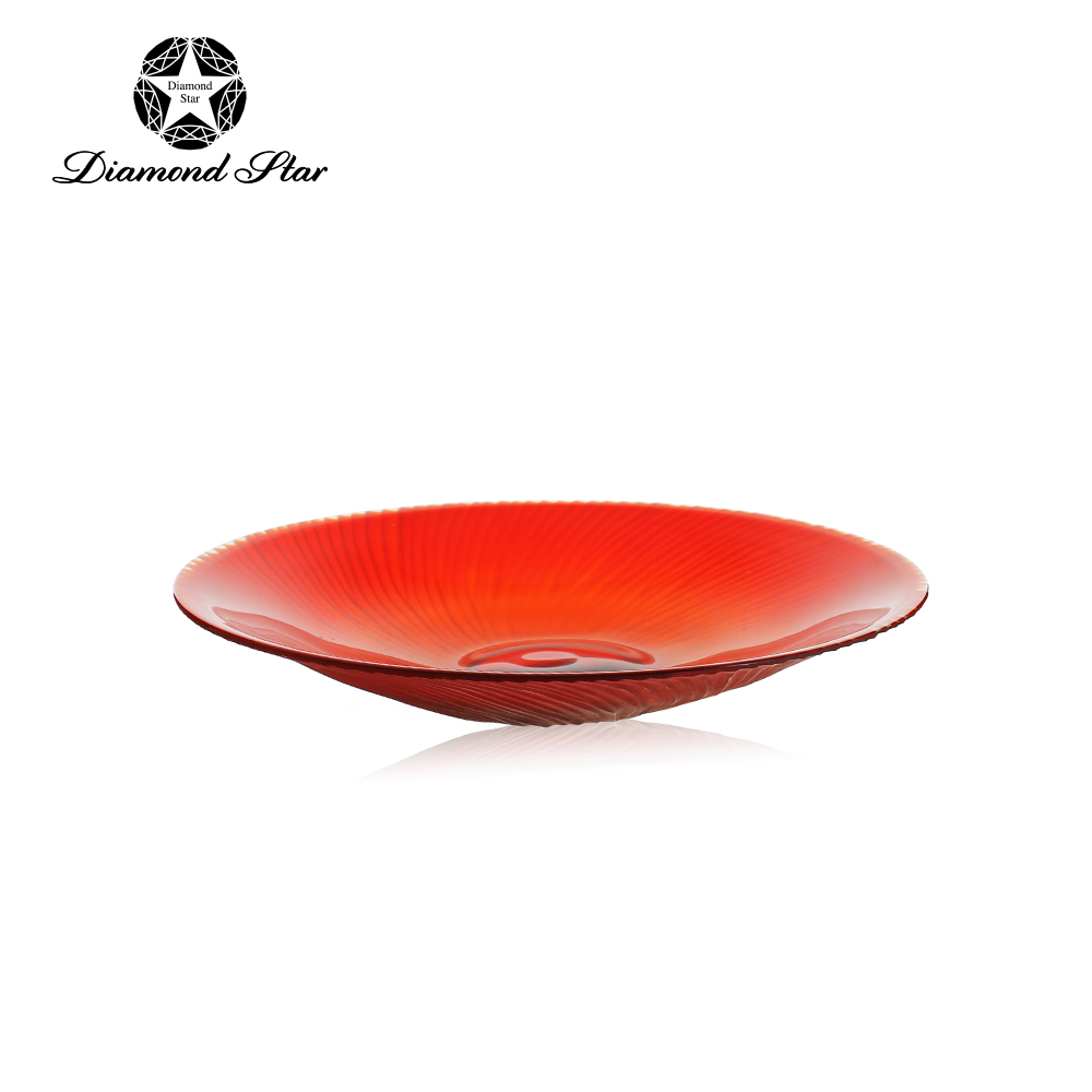 21339	 L13.8W13.8H2.8" - ART GLASS PLATE