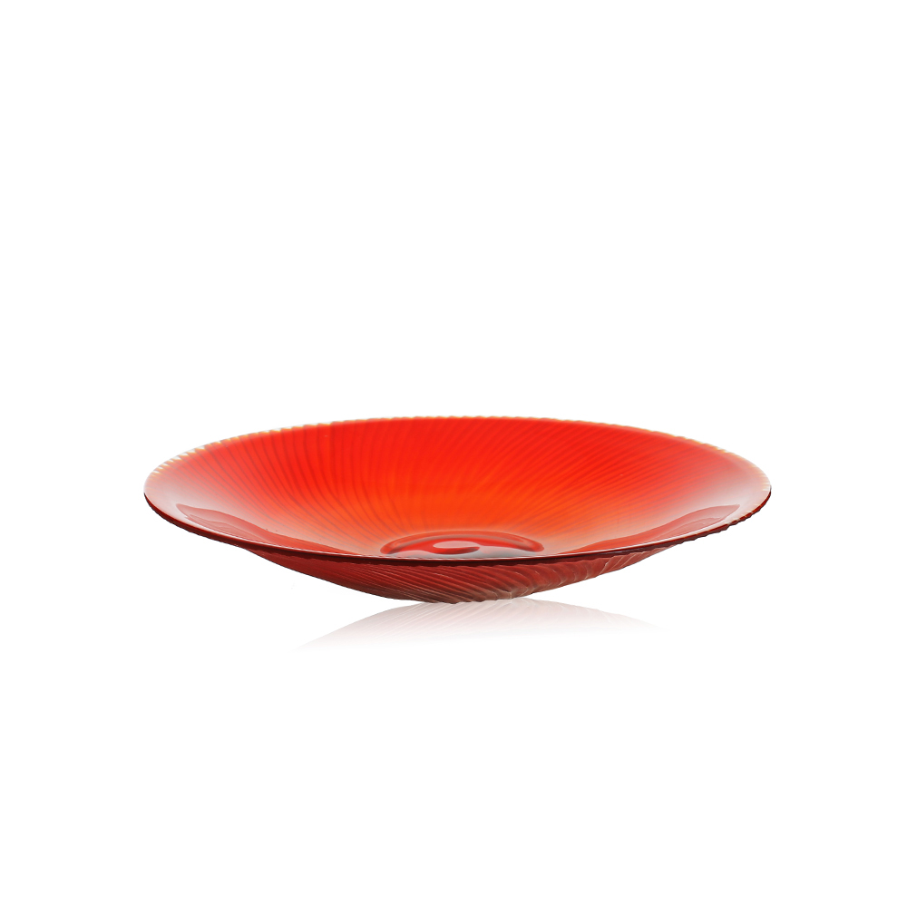21339	 L13.8W13.8H2.8" - ART GLASS PLATE