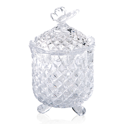 68444	 L4"W4"H6" - GLASS JAR WITH LID