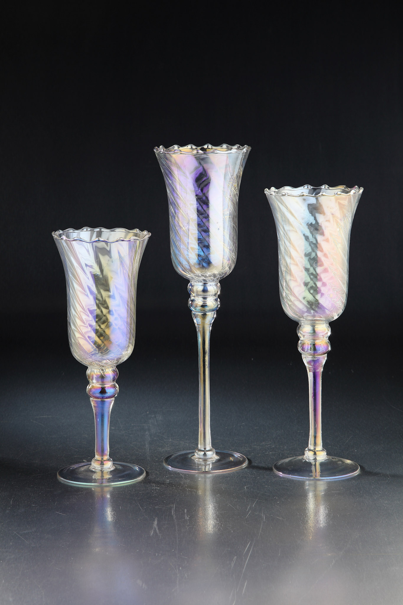 D:5" H:12"/14"/15.5"  GLASS ACCESSORY 3SETS/CASE