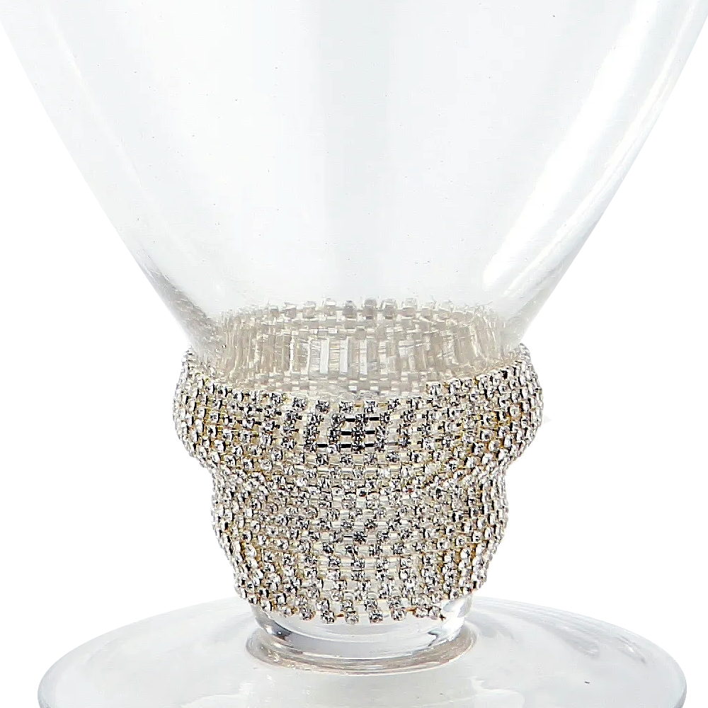 39127	 D6"H15" - CLEAR AND SILVER BEADED GLASS JAR WITH FINIAL LID
