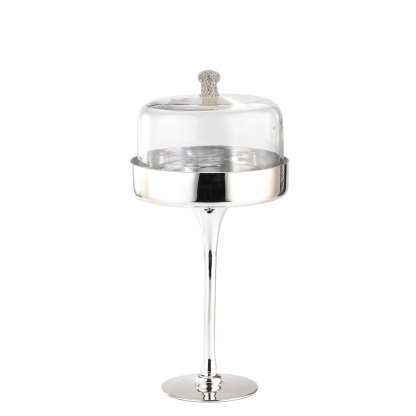 39137	 D7.5"H16" - DECORATIVE CAKESTAND WITH LID