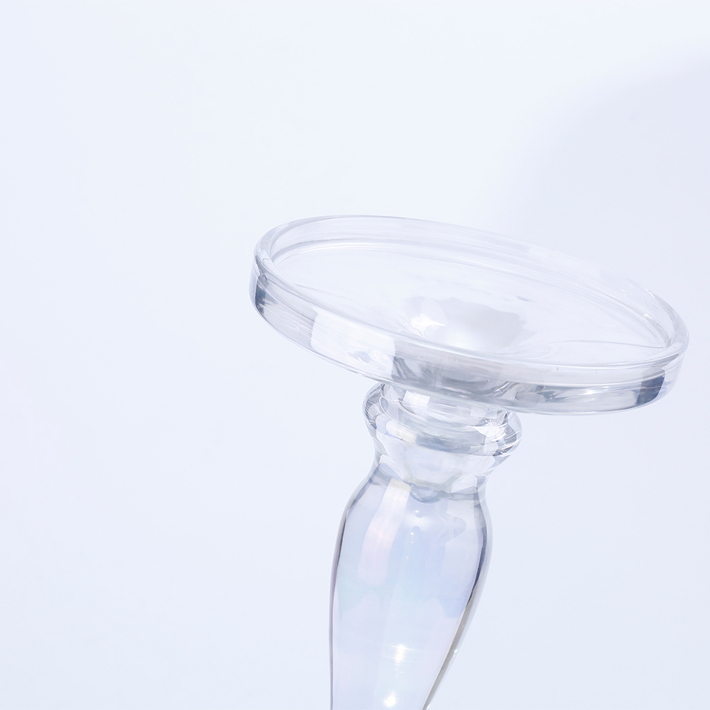 39142 D5.1"H13.8" - GLASS CANDLE HOLDER