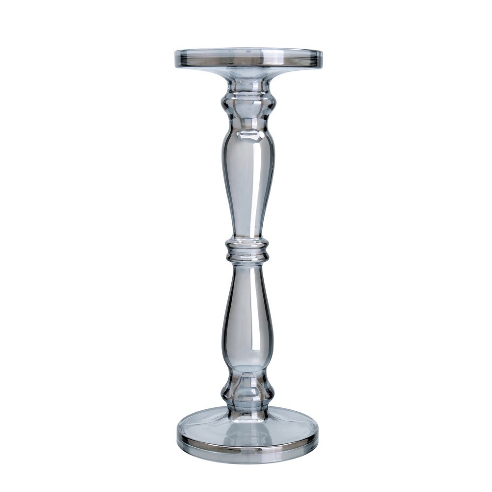 39145 D5.1"H13.8" - GLASS CANDLE HOLDER
