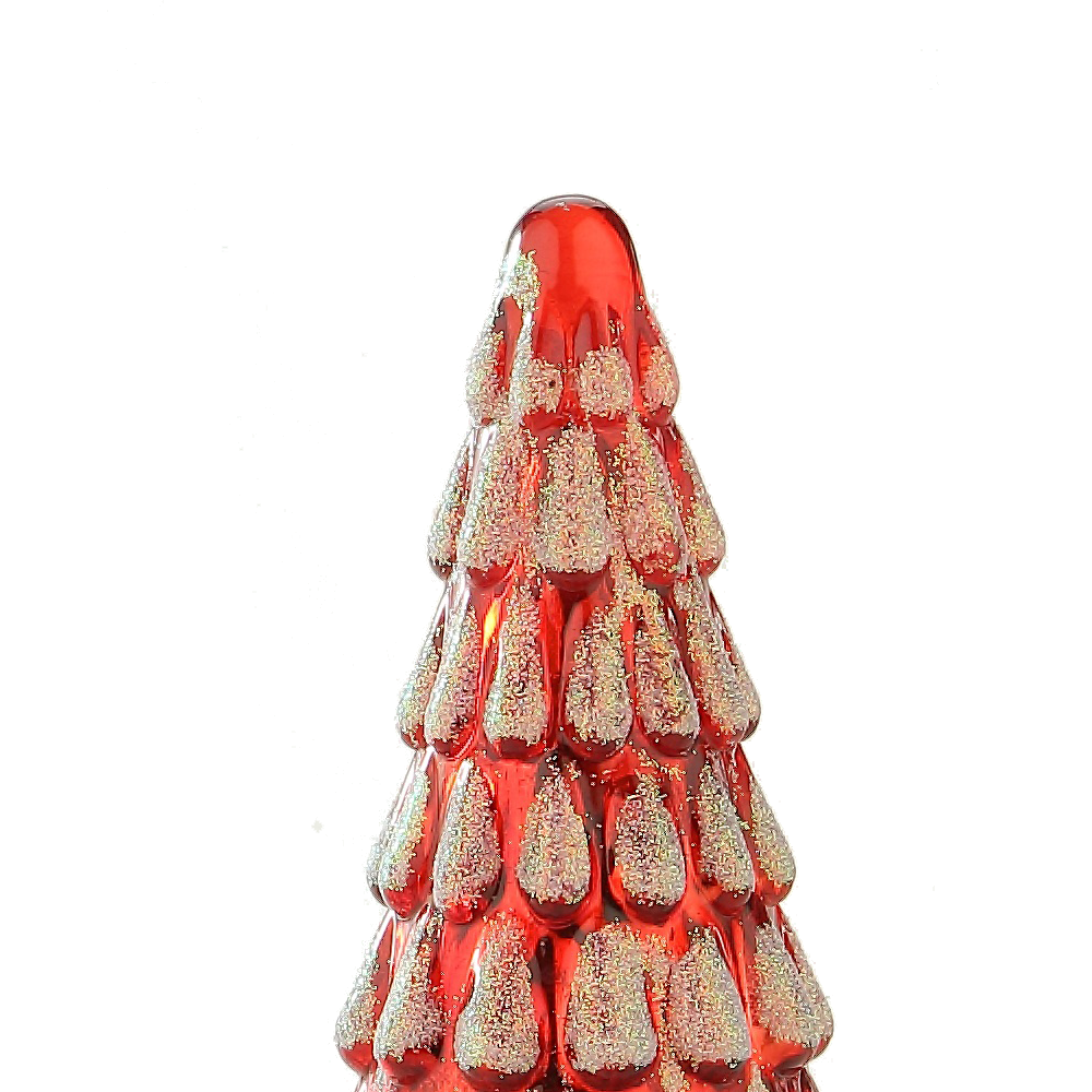 39245	 *D4.5"H10.2" - GLASS CHRISTMAS TREE
