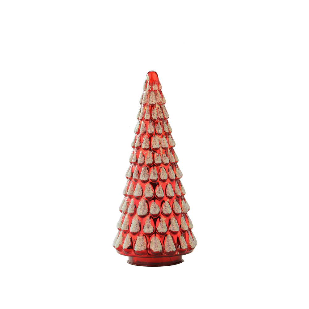 39245	 *D4.5"H10.2" - GLASS CHRISTMAS TREE