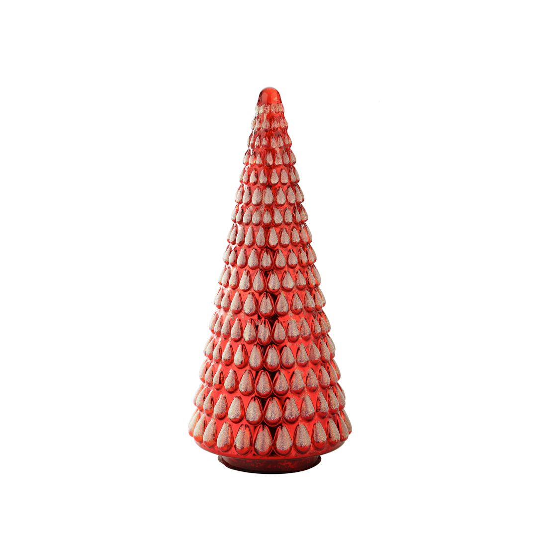 39248	 D5.7"H12.6" - GLASS CHRISTMAS TREE