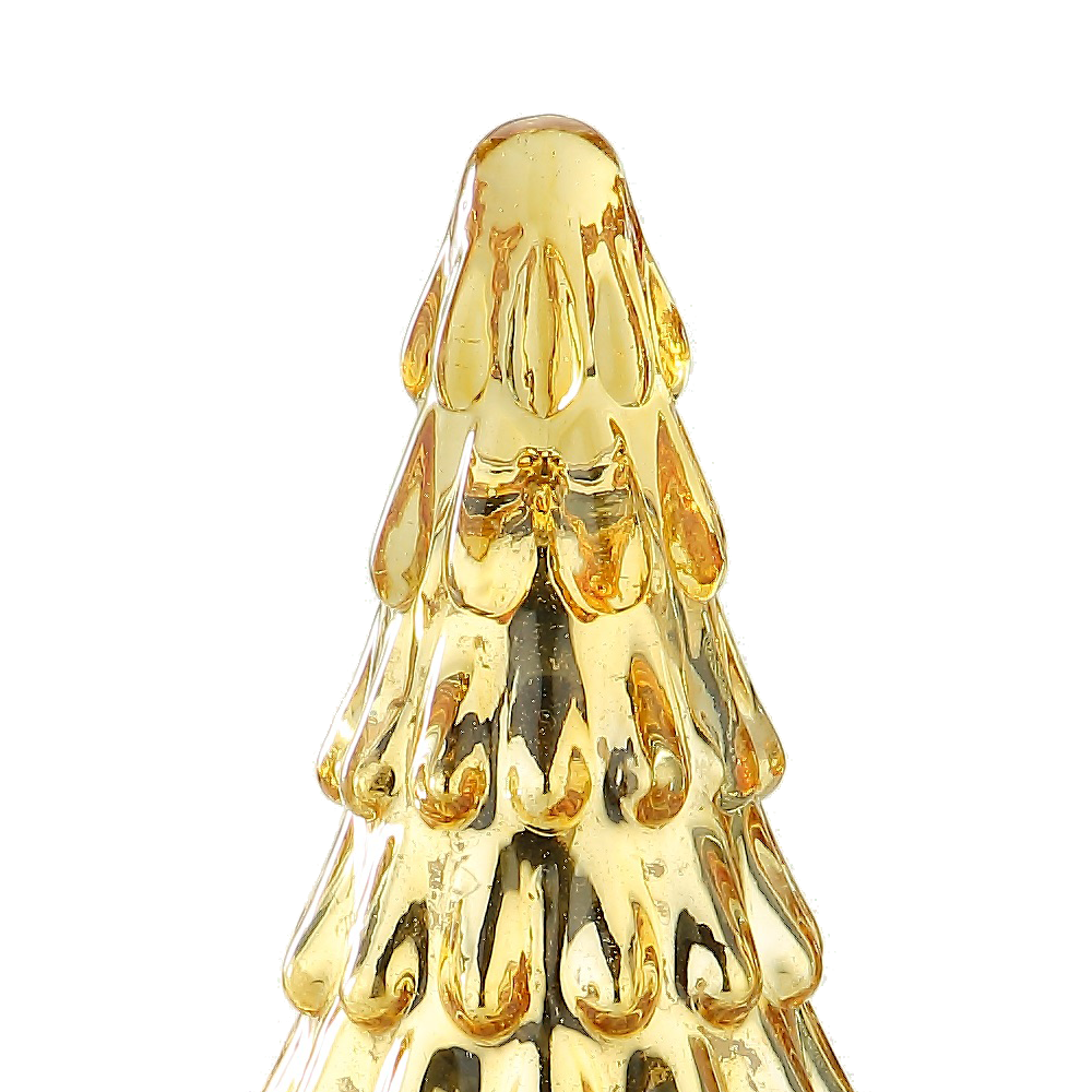 39249	 *D5.7"H12.6" - GLASS CHRISTMAS TREE