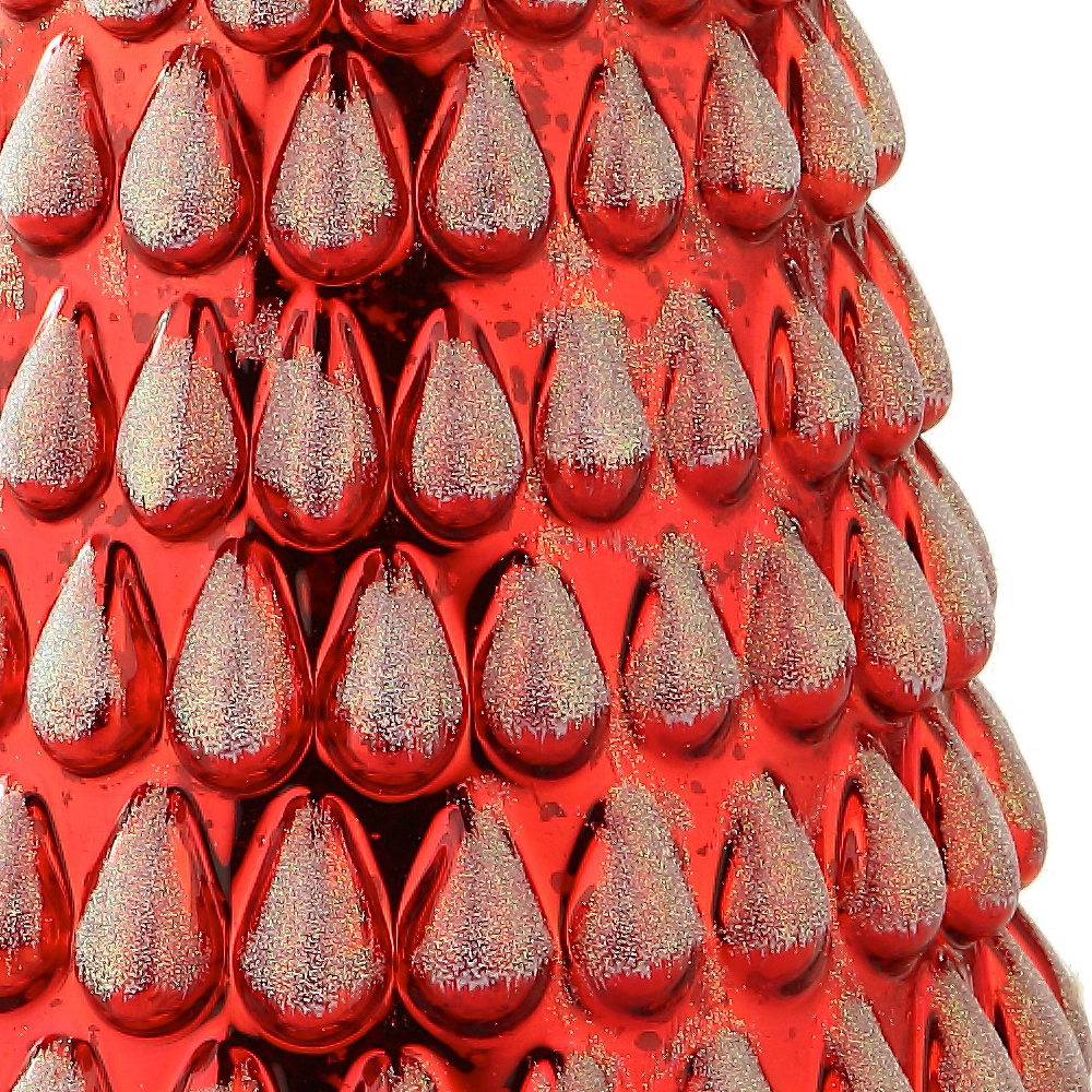 39248	 D5.7"H12.6" - GLASS CHRISTMAS TREE