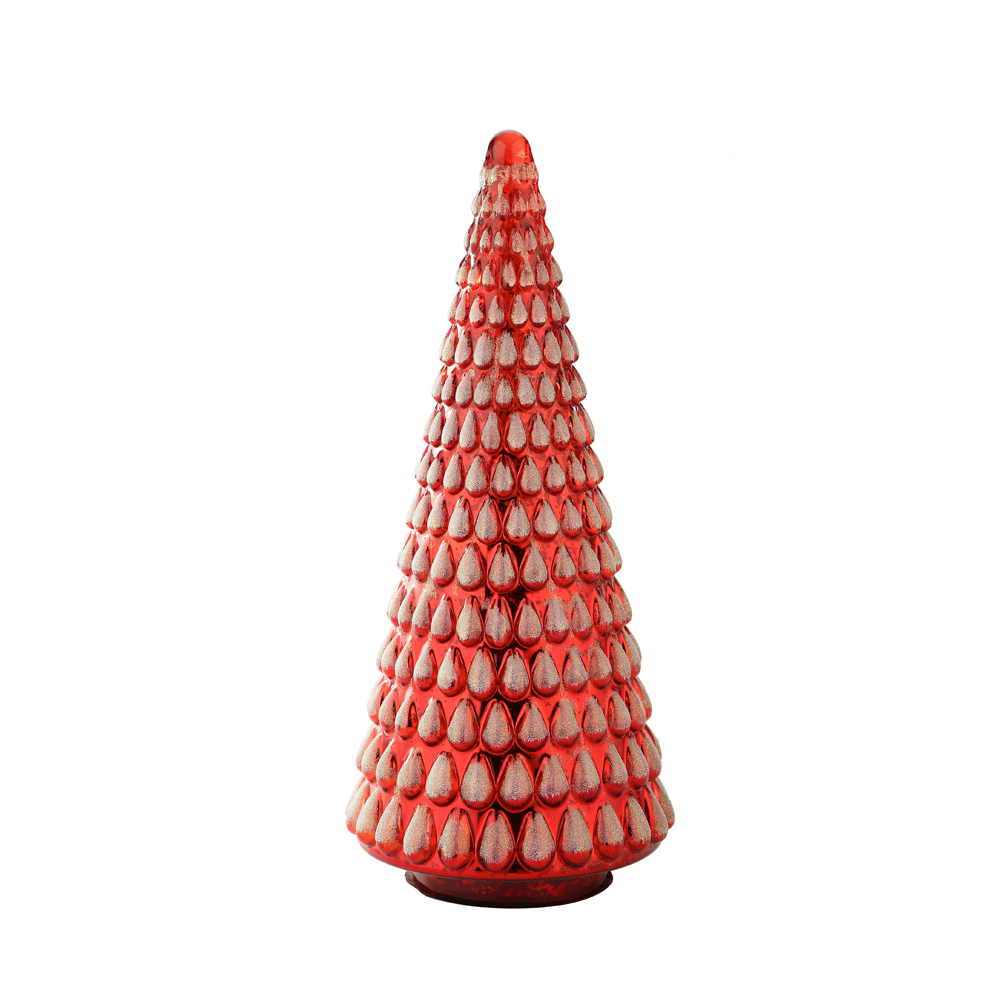 39251	 D9.3"H21.7" - GLASS CHRISTMAS TREE
