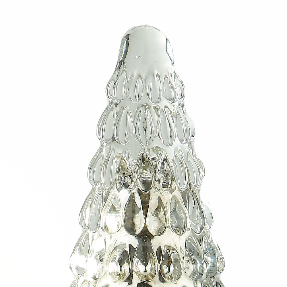 39253	 D9.3"H21.7" - GLASS CHRISTMAS TREE