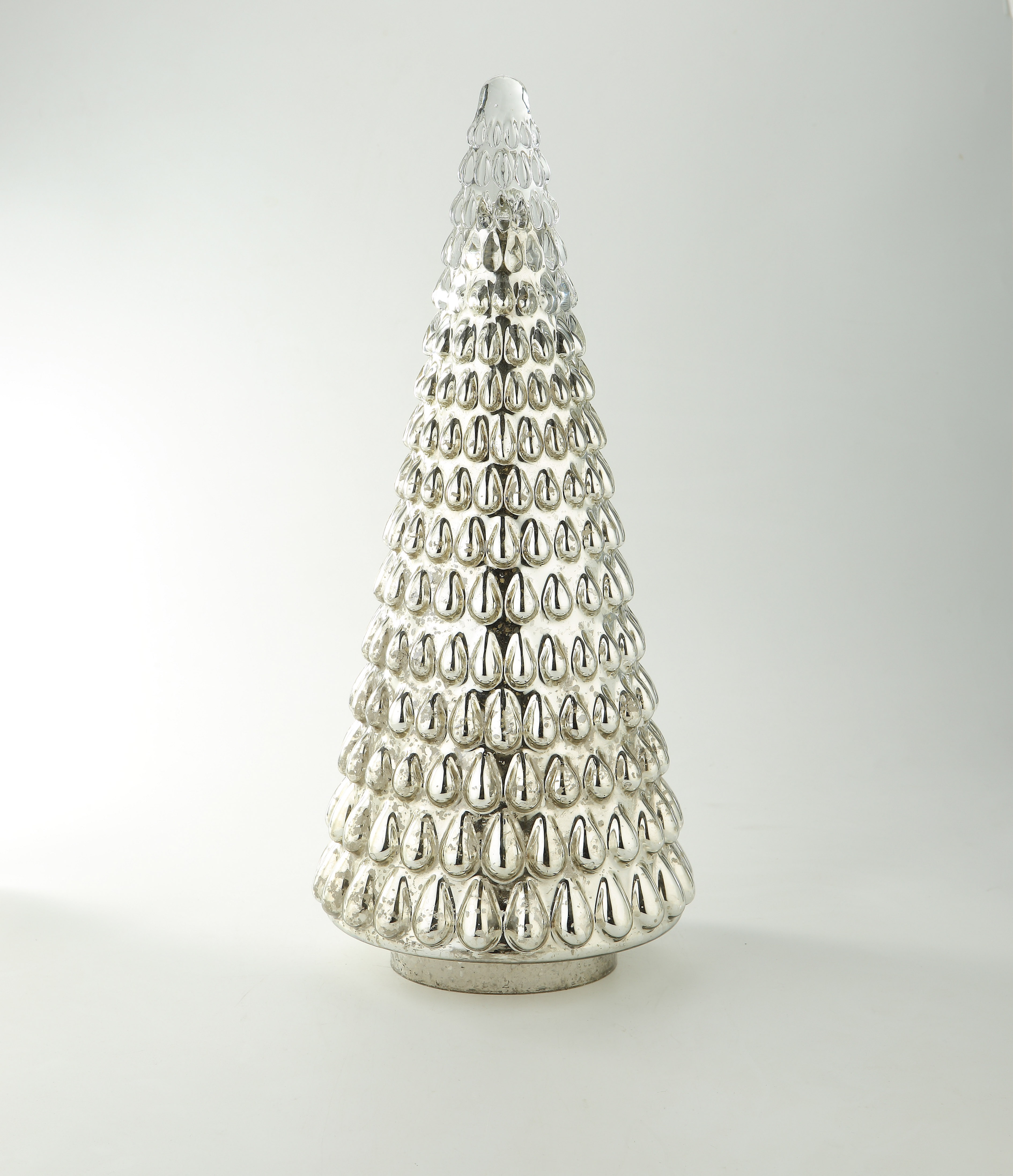 D9.3"H21.7" - GLASS CHRISTMAS TREE