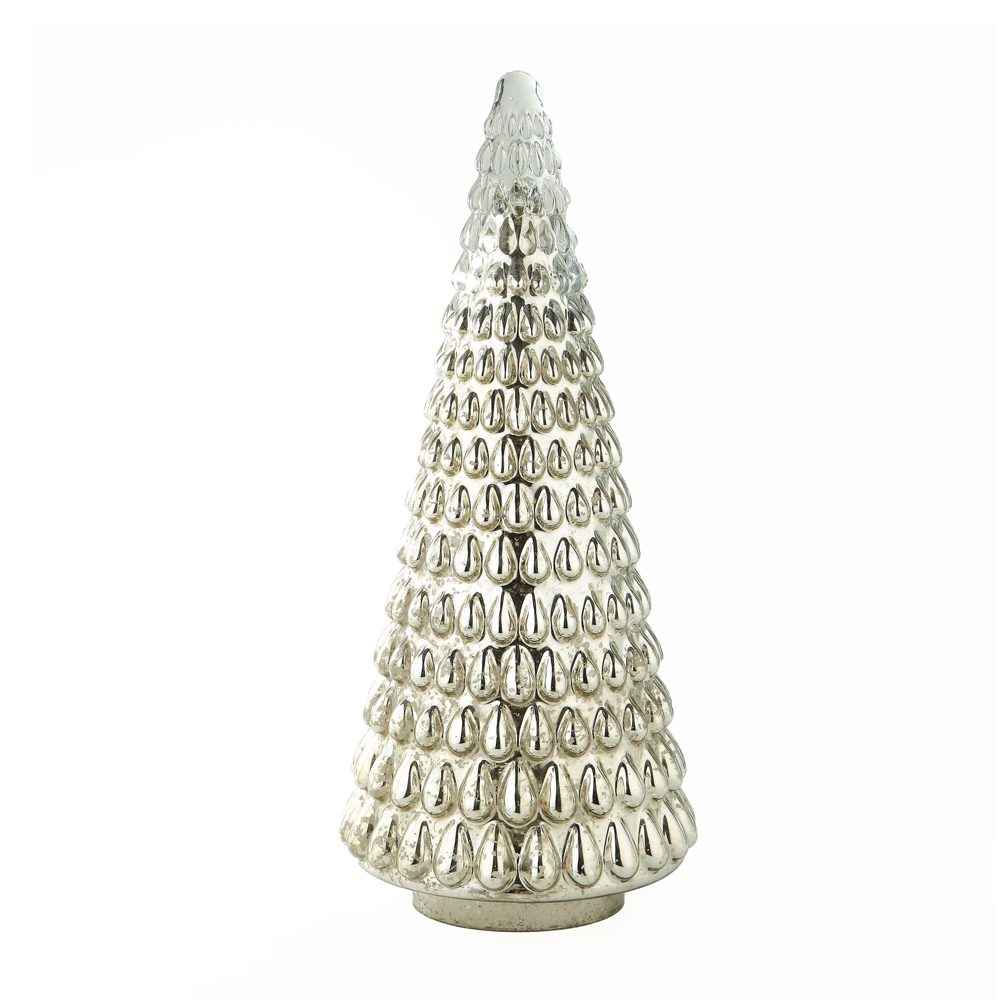 39253	 D9.3"H21.7" - GLASS CHRISTMAS TREE