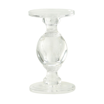 D4.5"H7.9" - GLASS CANDLE HOLDER