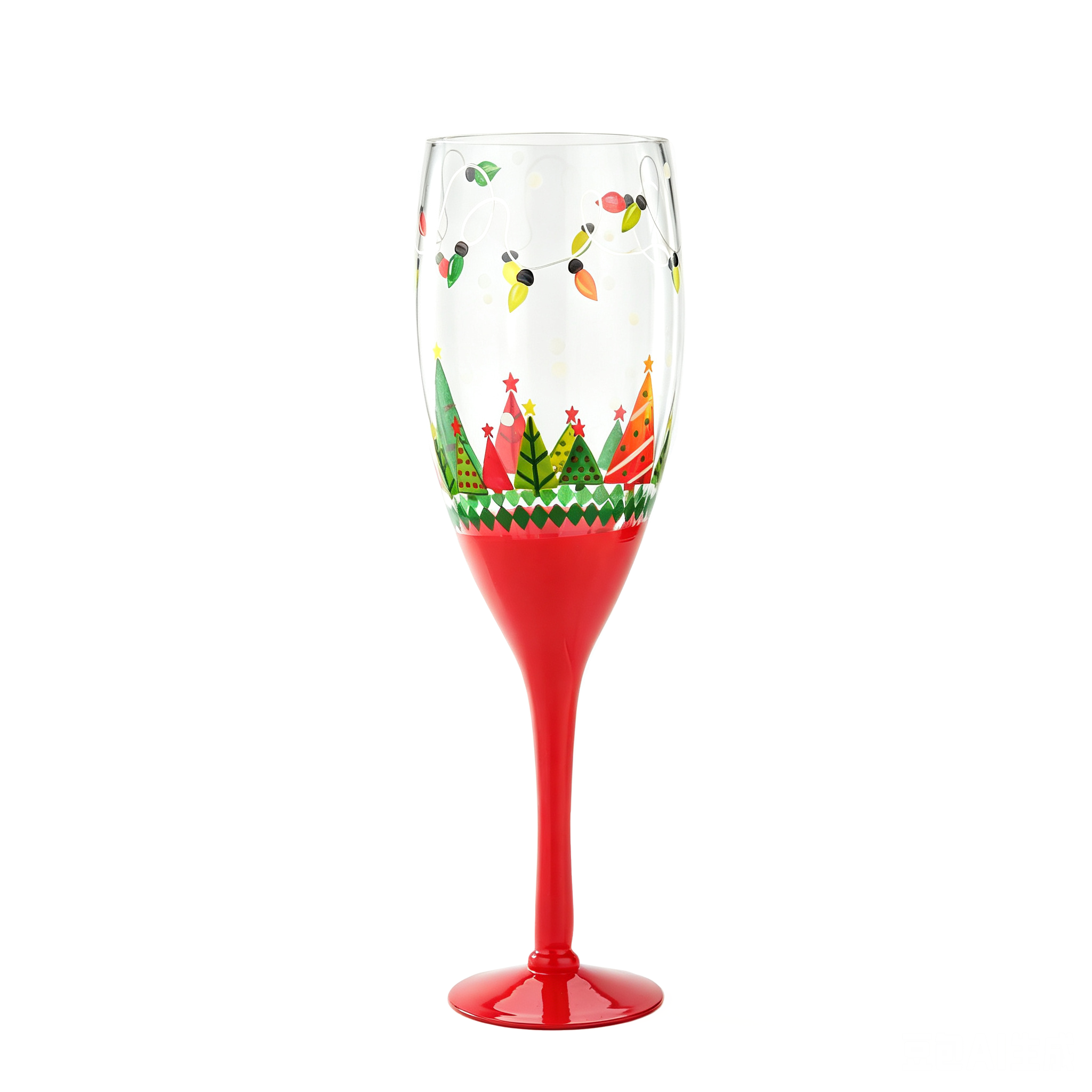 39294	 *D6"H19.5" - HAND PAINTED WINE GLASS