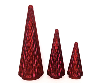 39323	 D5.9"H10.6" - GLASS CHRISTMAS TREE