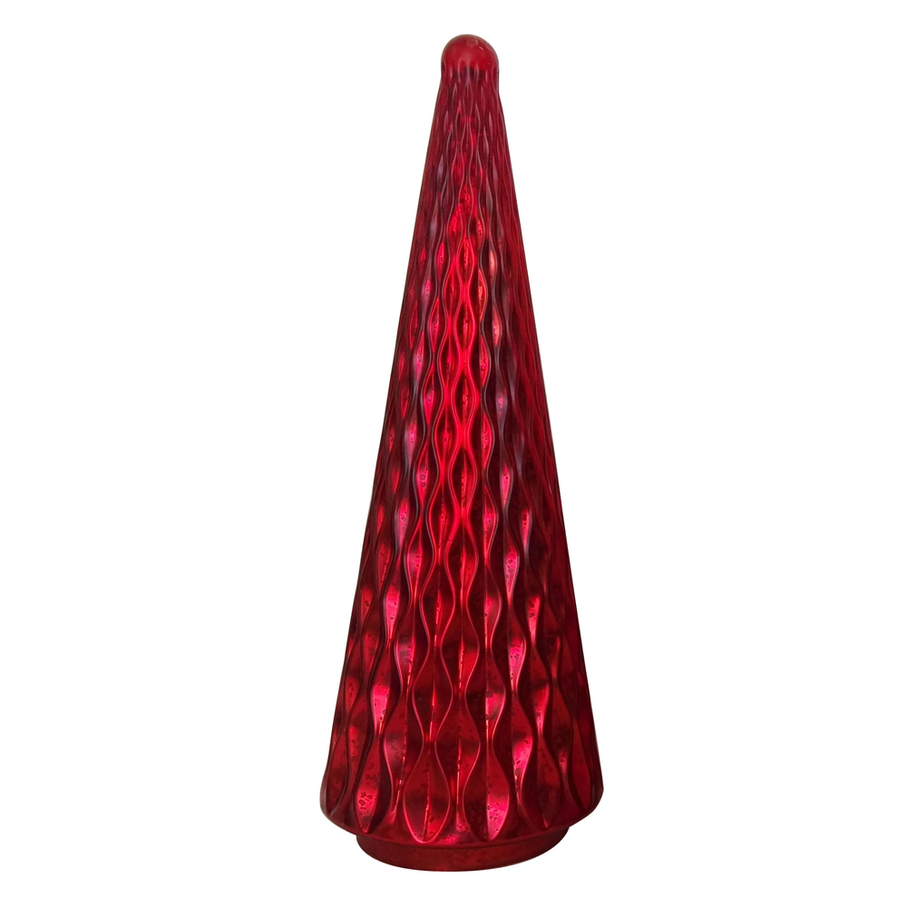 39331	 D7.5"H21.3" - GLASS CHRISTMAS TREE