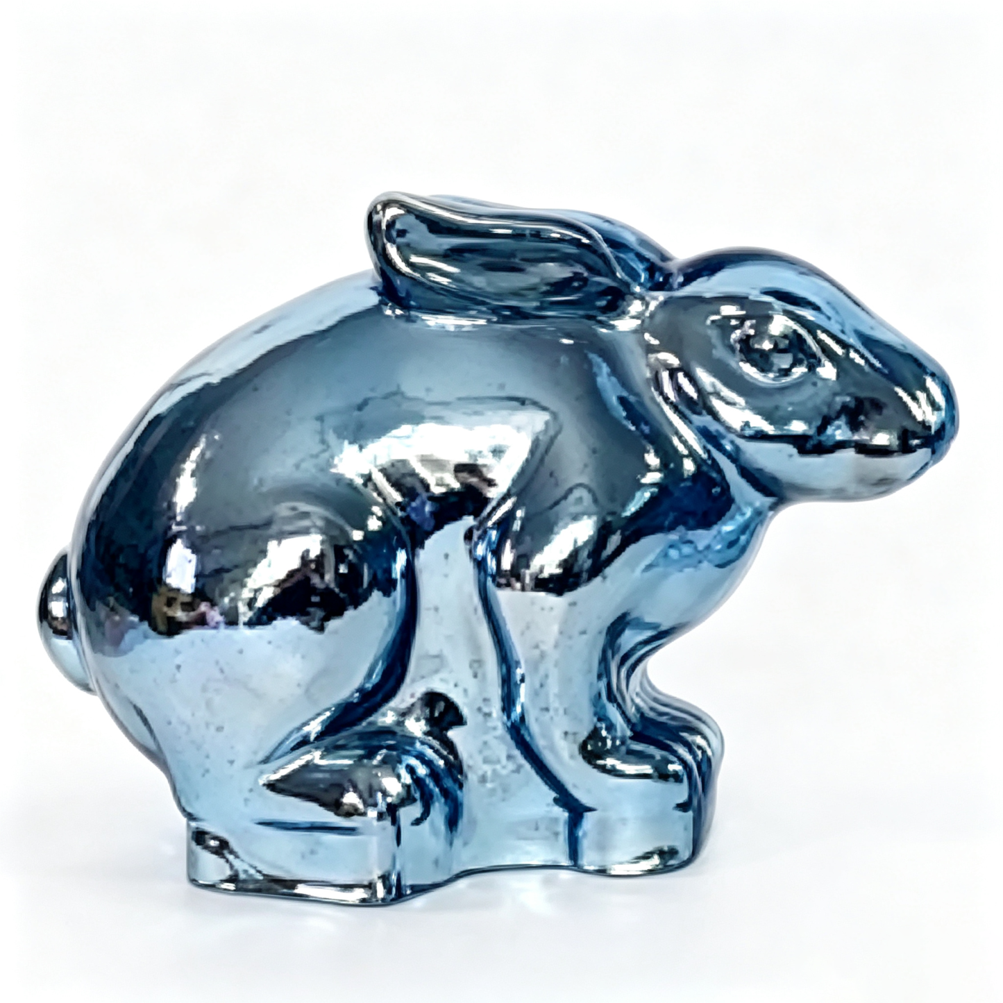 39409	 L17.5"W8.5"H12" - GLASS EASTER BUNNY