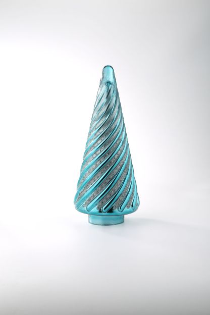 39444	 D6"H14" - GLASS CHRISTMAS TREE