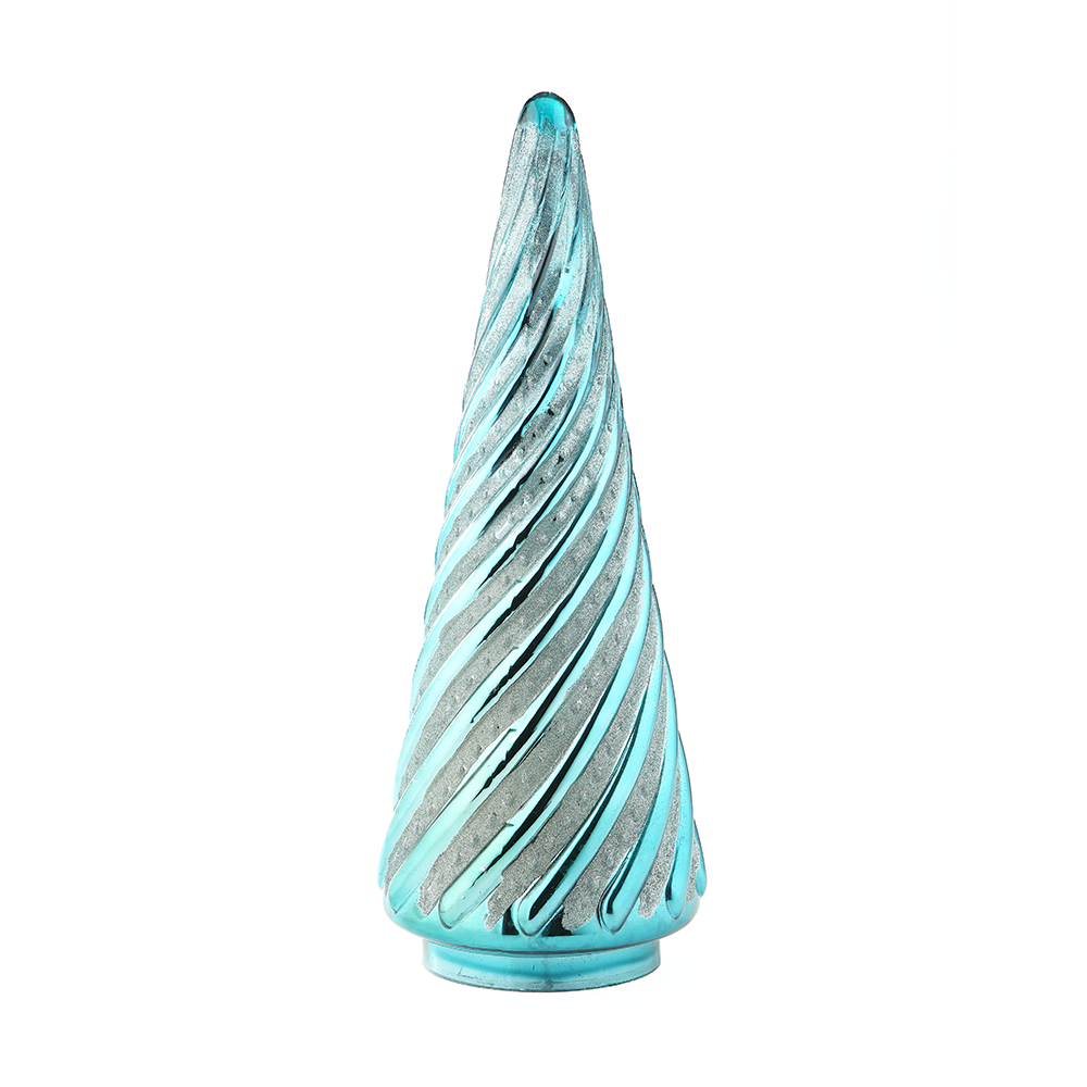 39445	 D8"H21.5" - GLASS CHRISTMAS TREE