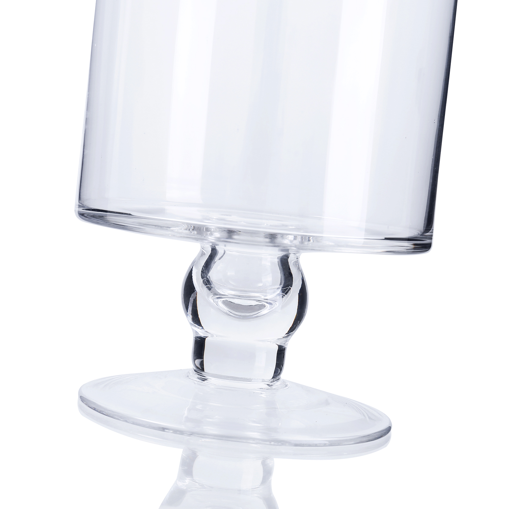 83404	 D5.2"H20" - GLASS APOTHECARY JAR WITH LID