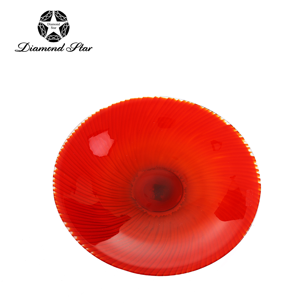 21339	 L13.8W13.8H2.8" - ART GLASS PLATE