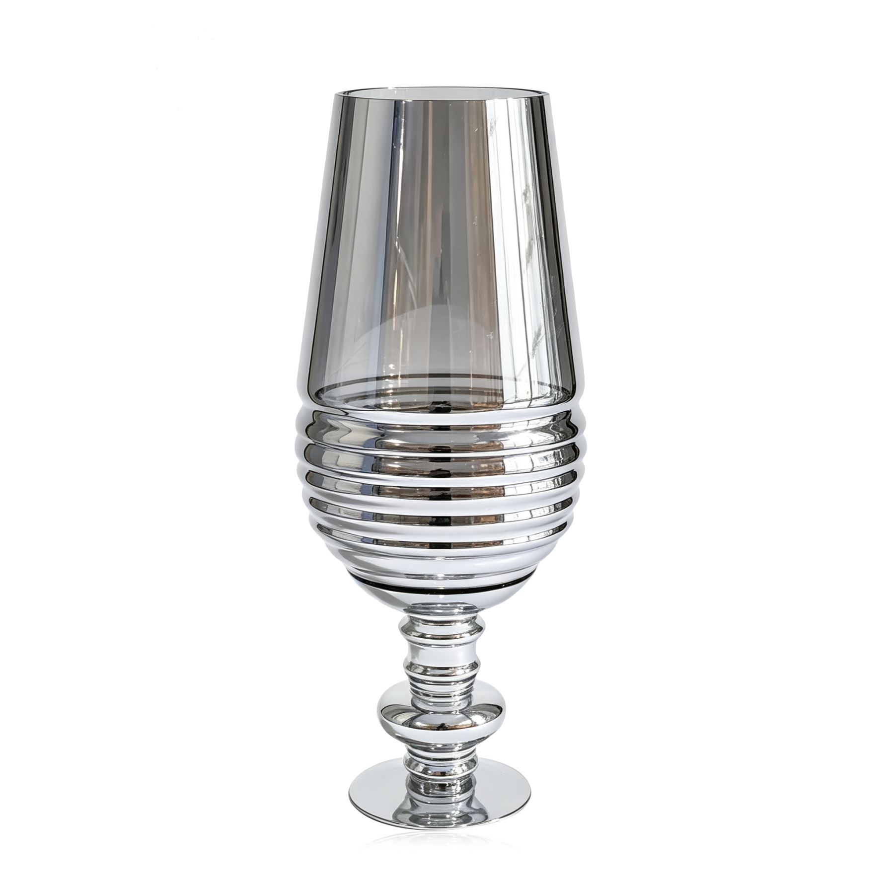 40645	 D10"H24.5" - LARGE GLASS VASE
