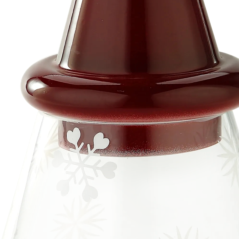 40701	 *D6.5"H12" - CHRISTMAS TREE GLASS JAR WITH LID