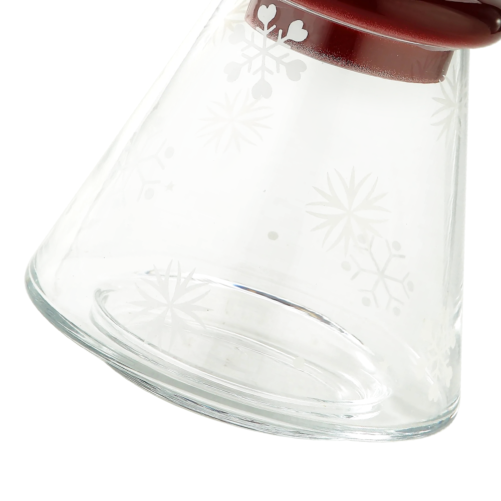 40701	 *D6.5"H12" - CHRISTMAS TREE GLASS JAR WITH LID