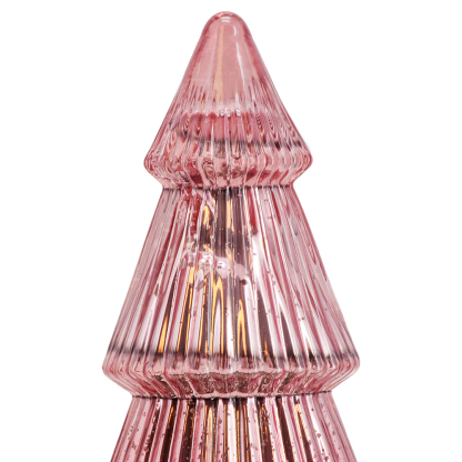 54139	 *D6.7"H21.3" - GLASS CHRISTMAS TREE ON PEDESTAL