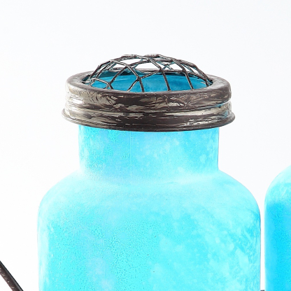 45152	 L9"W4"H7" - SET OF 2 BOTTLES WITH A WIRE HOLDER