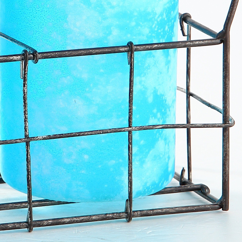 45152	 L9"W4"H7" - SET OF 2 BOTTLES WITH A WIRE HOLDER