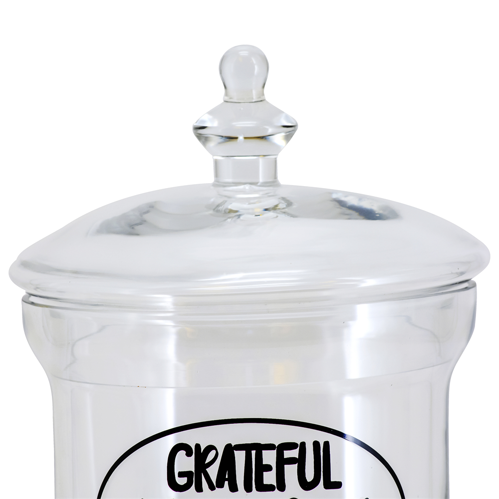 45241	 *D8.5"H12" - GLASS APOTHECARY JAR WITH LID