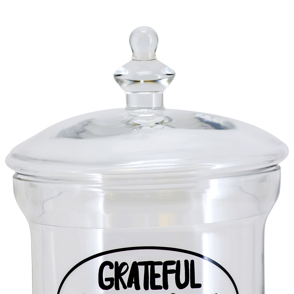 45241	 *D8.5"H12" - GLASS APOTHECARY JAR WITH LID