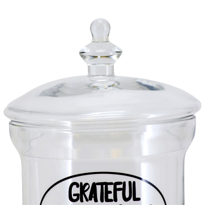 45241	 *D8.5"H12" - GLASS APOTHECARY JAR WITH LID