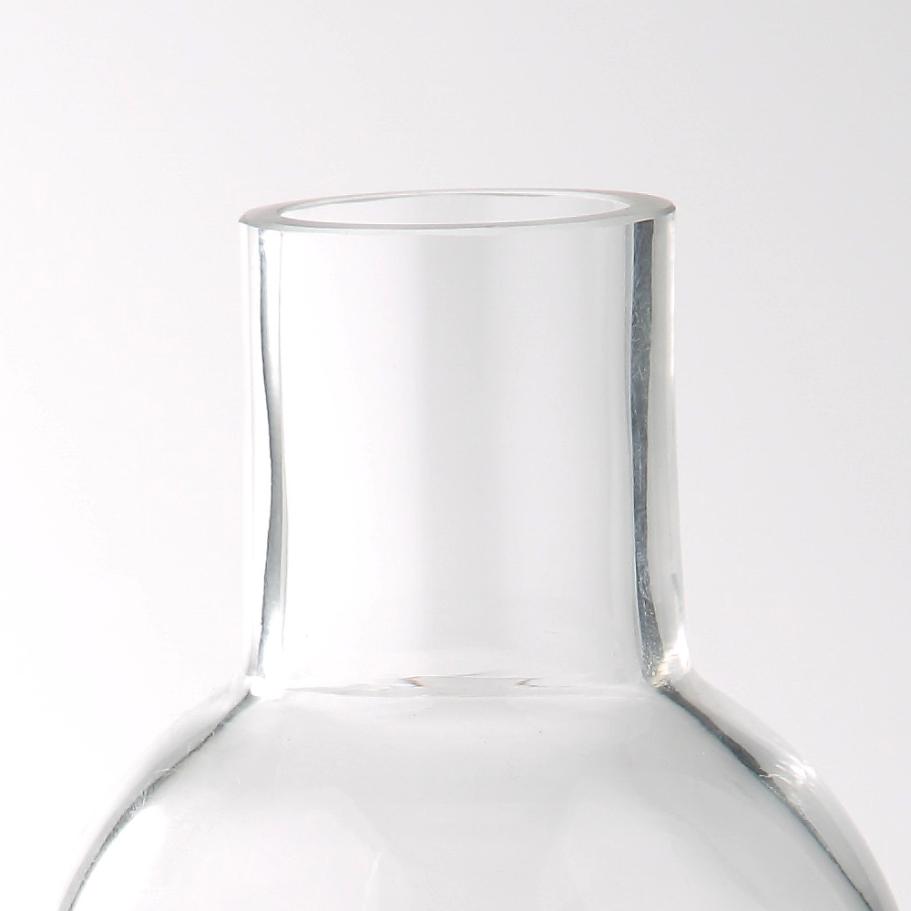 45318	 D4"H10" - GLASS VASE WITH RATTAN WRAP