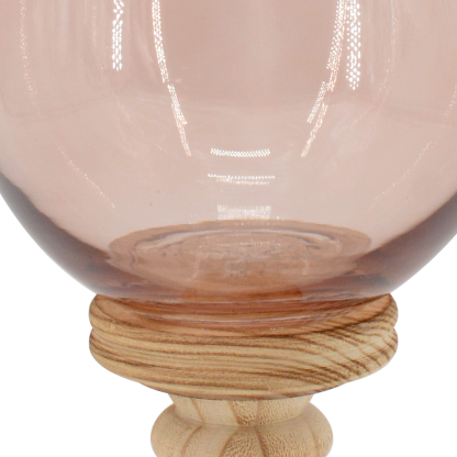 46298	 D8.5"H18" - GLASS CANDLE HOLDER