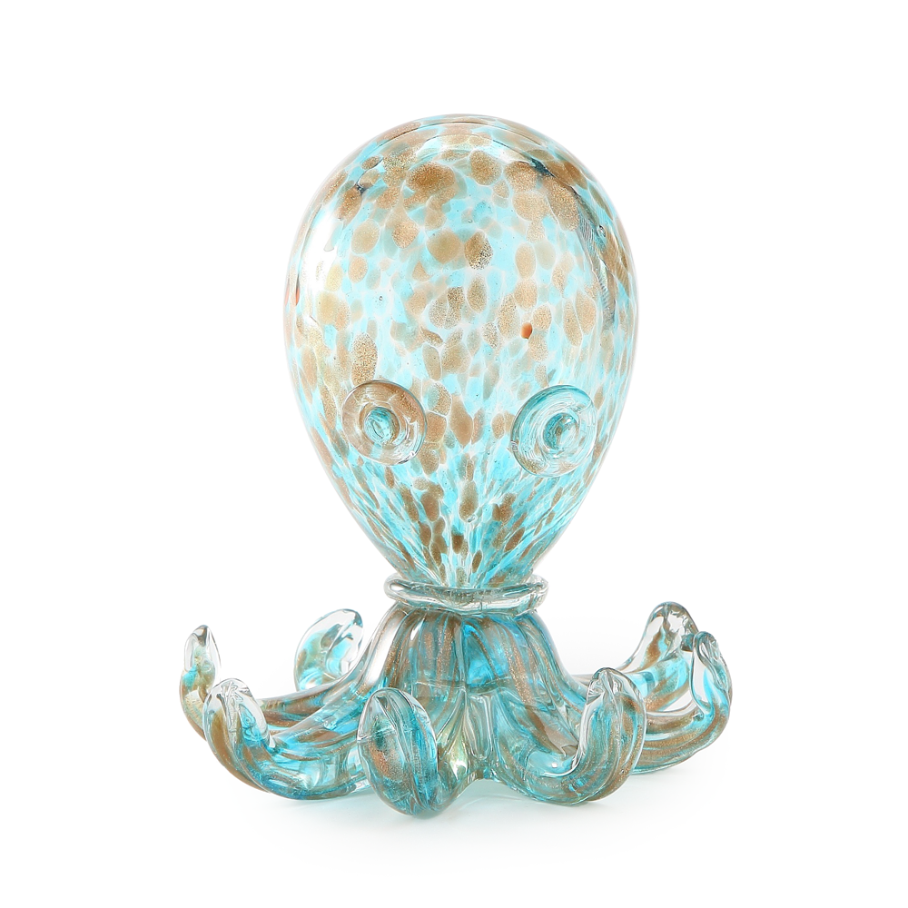 47066	 D6"H6.5" - GLASS OCTOPUS FIGURINE