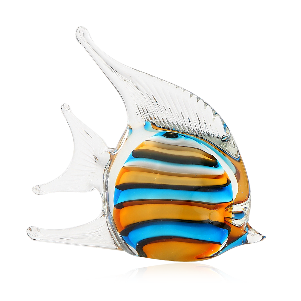 47069	 L5.5"W1.5"H6" - GLASS FISH FIGURINE