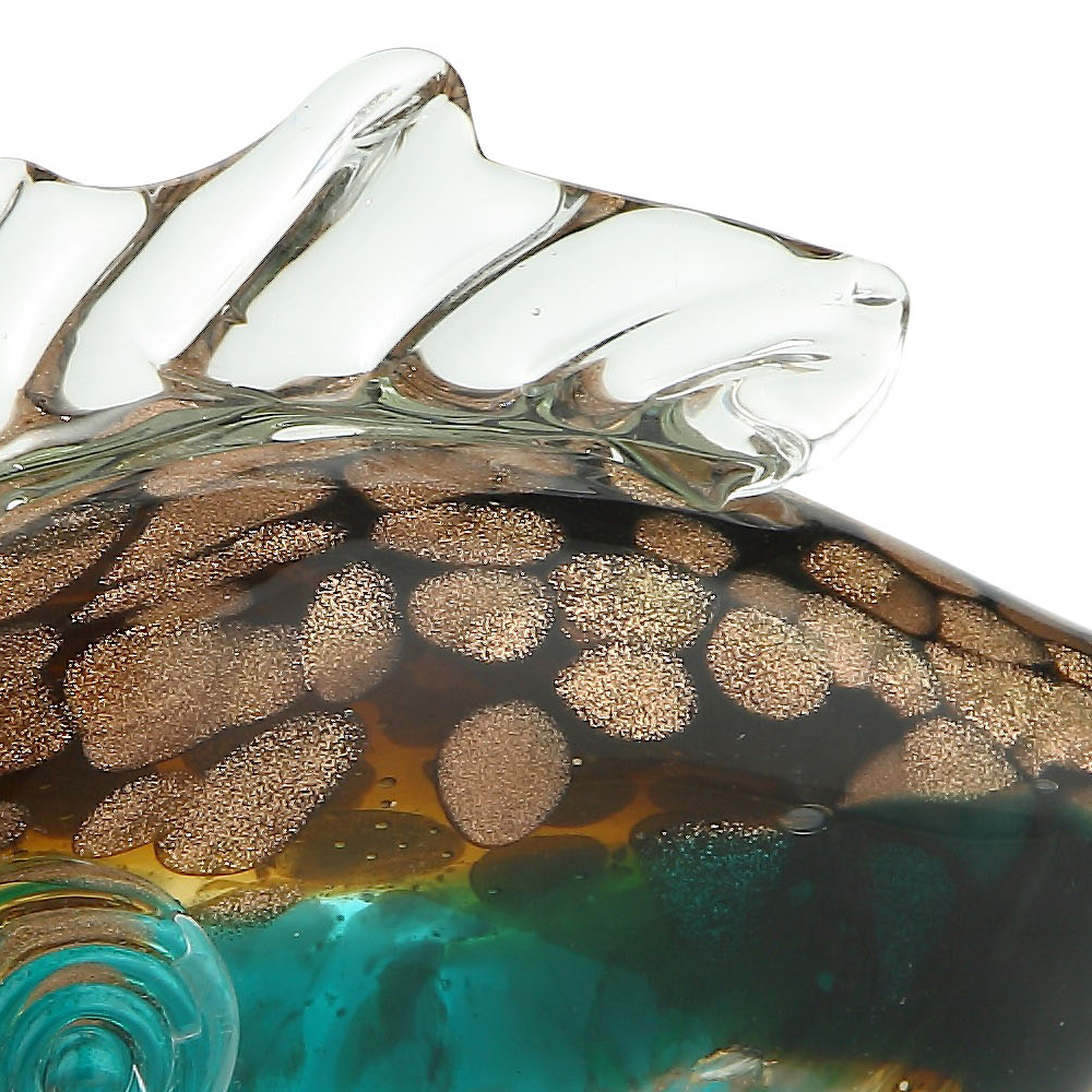 47114	 L8"W2.5"H4.5" - GLASS FISH FIGURINE