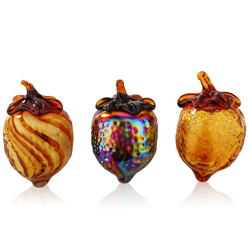47131ASST-A	 L3"W2.5"H4" - 24 PCS/CASE GLASS ACORNS