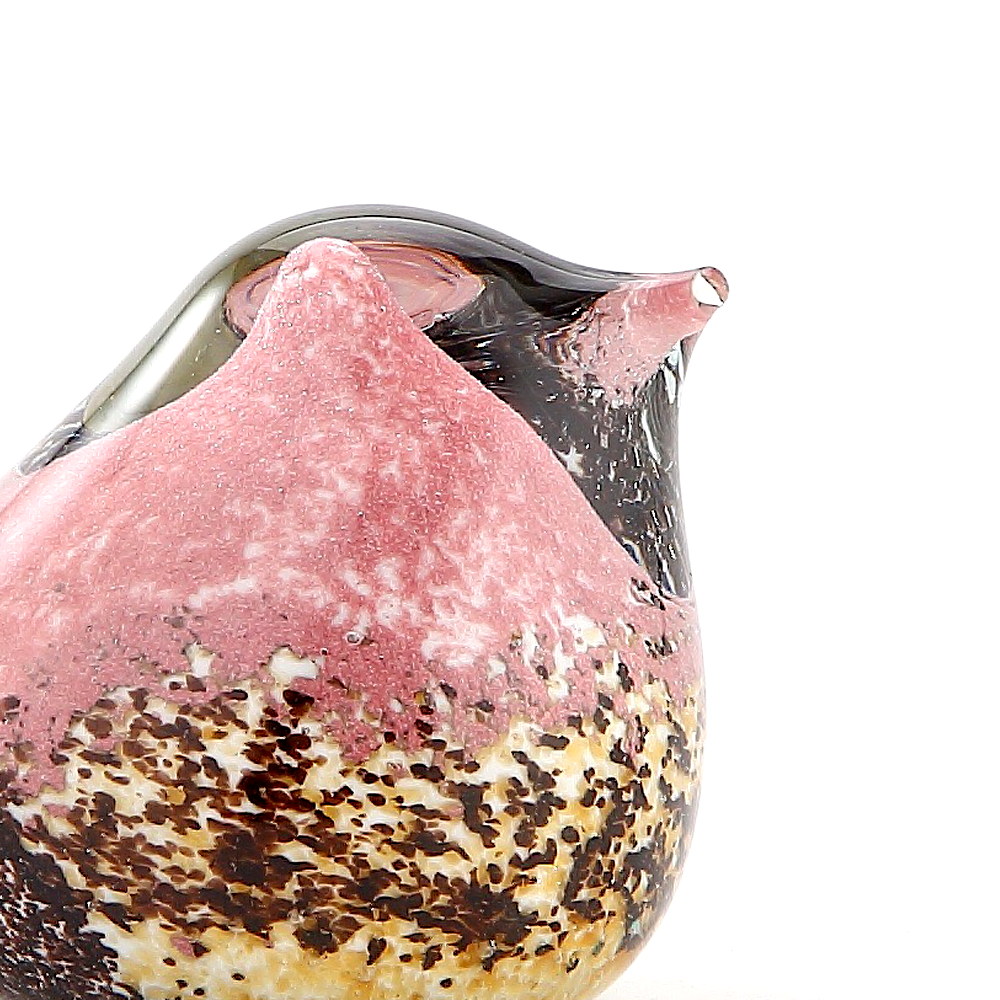 48114	 L5.5"W3"H2.5" - GLASS BIRD FIGURINE