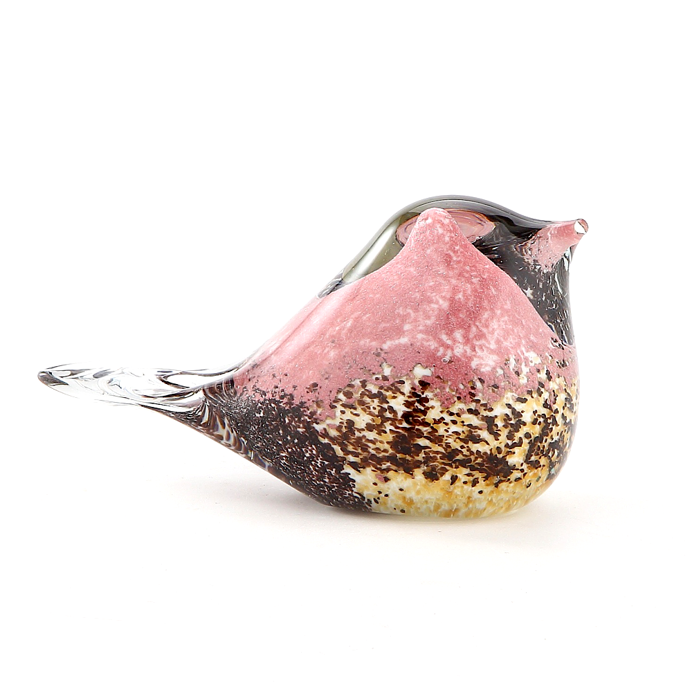 48114	 L5.5"W3"H2.5" - GLASS BIRD FIGURINE