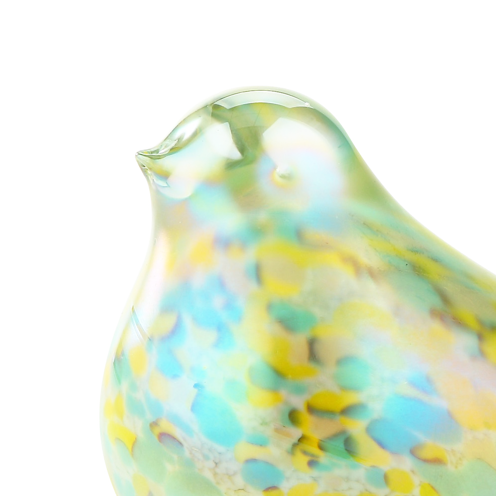 48147asst	 L6.5"W3"H3.5" - ASSORTED COLORS GLASS BIRD FIGURINES