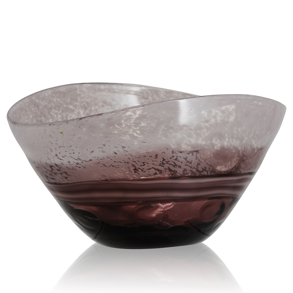 48153	 L11.5"W8.5"H6" - DECORATIVE GLASS BOWL