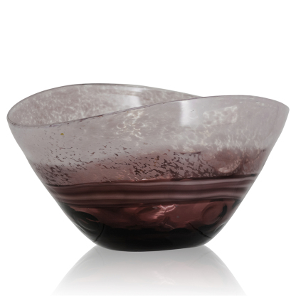 48153	 L11.5"W8.5"H6" - DECORATIVE GLASS BOWL
