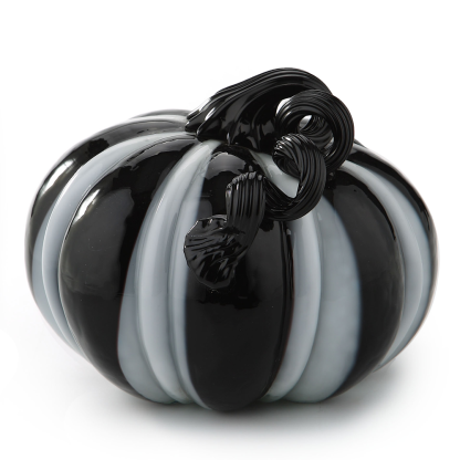 48157ASST	 D7"H6" - ASSORTED GLASS PUMPKINS